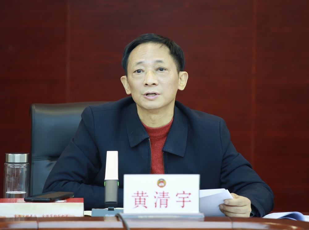 黄清宇主持会议并作总结讲话