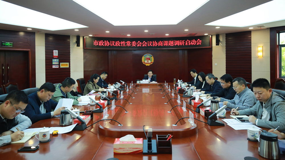 吴兴国召开市政协议政性常委会会议协商课题调研启动会